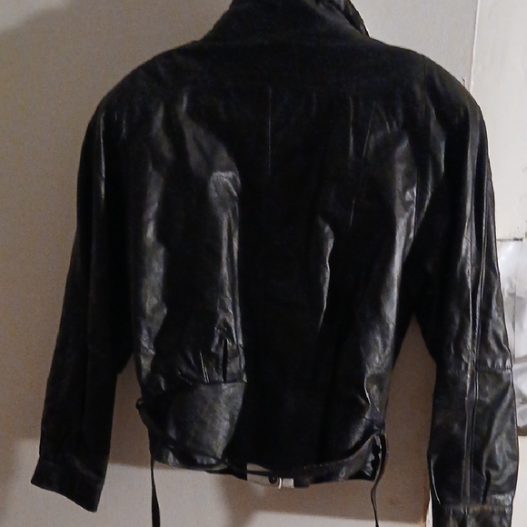 Phenix Black and White Leather Jacket - Picture 4 of 4